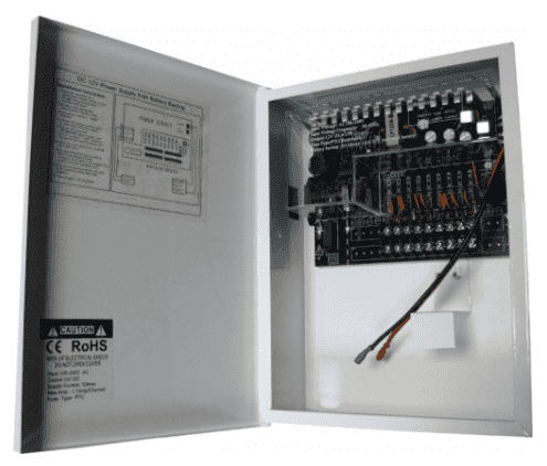 Блок бесперебойного питания, входное напряжение 9 канальный, 90-265В, выходное напряжение 12В, номинальный выходной ток 10А, защита от короткого замыкания, перегрузки, глубокой разрядки АКБ, вес нетто 1,9кг. EVK-1209-10M блок питания 9 канальный, 10А, без кабеля.