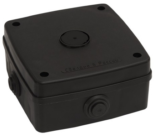 Монтажная коробка МК-1 (черная) от интернет магазина Комплексные Системы Безопасности