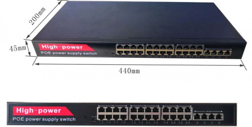 POE-2403 коммутатор PoE 24+4 портов, металлический корпус