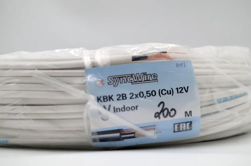 КВК-2В 2х0,5 LV 12V внутренний кабель SyncWire, 200 м