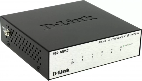 Коммутатор D-Link DES-1005D/O2B 5x100Mb неуправляемый