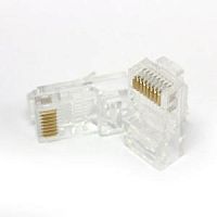 RJ-45 (gold) коннектор с позолоченным покрытием (упаковка 100 шт.) от интернет магазина Комплексные Системы Безопасности