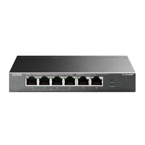 TL-SF1006P Коммутатор 6x100Mb 4PoE+ 67W неуправляемый