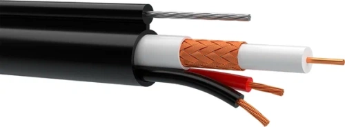 Кабель КВК-П-2х0,5 внешний с тросом (бухта 200 м.)