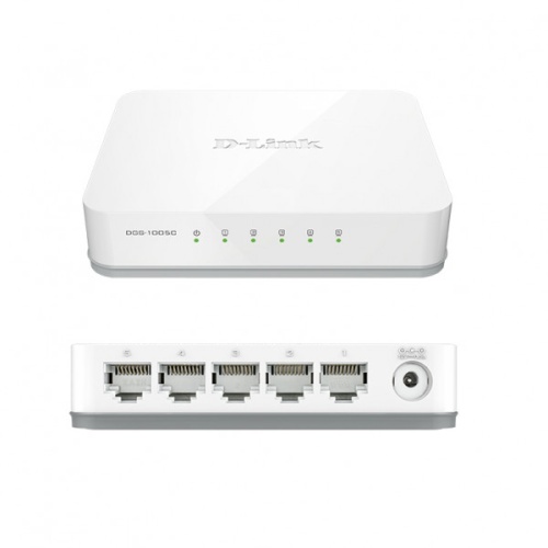 Коммутатор D-Link DES-1005C 5x100Mb неуправляемый