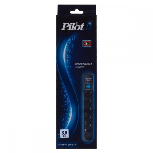 Сетевой фильтр Pilot S 6 розеток 3 м цвет графит фото 3