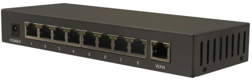 POE-811m коммутатор PoE 8+1 портов, металлический корпус