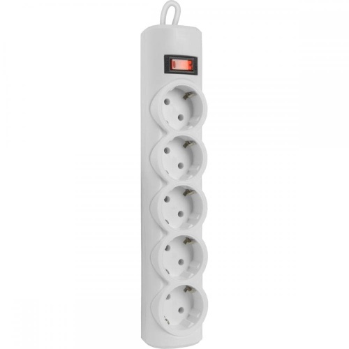 Сетевой фильтр для электроники ES 5 розеток 1.8 м цвет белый фото 2