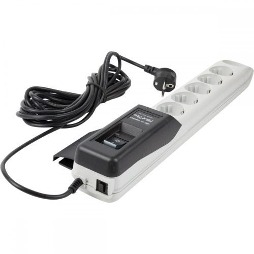 Сетевой фильтр для электроники Pilot Pro 6 розеток 5 м цвет серый/темно-серый фото 2