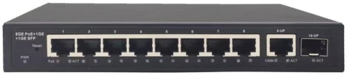 PX-POE811GS управляемый коммутатор PoE 8*1000M+1*1000M +1*1000M SFP, металлический корпус