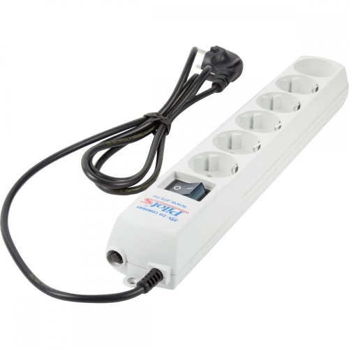 Сетевой фильтр для электроники Pilot S 6 розеток 1.8 м цвет серый фото 2