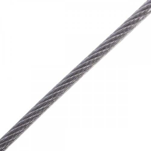 Стальной трос в оболочке PVC 2/3мм, 5 м, способен выдерживать большие рабочие нагрузки. Наличие специальной оболочки надежно защищает его от появления коррозии и быстрого износа. Такой трос широко применяется для установки антенн, дорожных знаков, такелажных работ, пломбирования прицепов и т.д. ПВХ-материал, из которого изготовлена оболочка, отличается долгим сроком службы и стойкостью к истиранию. фото 2 Трос стальной в оболочке PVC 2/3 мм 5 м, цвет цинк фото 2