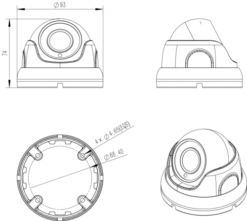 Купольная (антивандальная) IP Видеокамера<br>
- разрешение - 2 Mpix;<br>
- Ик-подсветка 20м<br>
- Кодек сжатия H.264/H.265<br>
- Диапозон температур -40~50<br>
- Мобильное приложение Bitvision<br>
- Встроенный микрофон фото 2 IP Видеокамера IP-LIRDBASF200 2.8mm+AUDIO от интернет магазина Комплексные Системы Безопасности фото 2