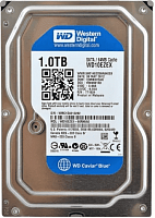 Бюджетный HDD для персонального компьютера, не рассчитан на круглосуточную работу. Но часто используют для хранения информации с камер систем видеонаблюдения, благодаря низкой цене относительно HDD которые рассчитаны для круглосуточной работы.<br>
    Форм-фактор 3.5"; тип: HDD; интерфейс: SATA III; объём: 1Тб; скорость вращения шпинделя 5400об/мин; буферная память 64Мб.<br> Жесткий диск WD Blue WD10EZRZ, 1Тб, HDD, SATA III, 3.5"