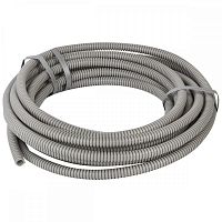 Труба гофрированная ПВХ легкого типа предназначена для прокладки электрических кабелей в стенах, потолках и полах (по стенам, потолкам и полам) из несгораемых материалов. Благодаря демократичной цене на трубы это один из самых доступных способов организации электрической проводки. Труба защищает кабель от механических воздействий и служит для него дополнительной изоляцией. Труба гофрированная Экопласт ПВХ с зондом D16 мм 10 м