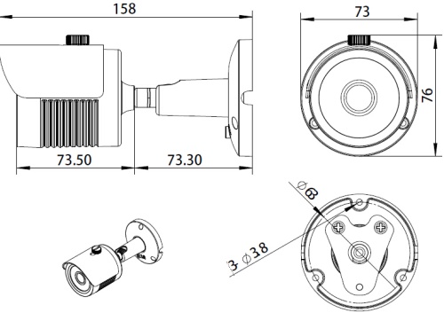 Уличная IP Видеокамера<br>
- разрешение - 2 Mpix;<br>
- Ик-подсветка 30м<br>
- Кодек сжатия H.264/H.265<br>
- Диапозон температур -40~60<br>
- Питание POE<br>
- Мобильное приложение Bitvision фото 2 IP видеокамера LBH30SF200 1080P 2.8MM POE от интернет магазина Комплексные Системы Безопасности фото 2