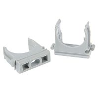 Клипса для гофры 25мм. Удобное крепление которое хорошо удерживает гофру, или трубу диаметром 25мм. К стене или потолку прикручивается саморезами либо дюбель гвоздем.  Держатель-клипса для труб Экопласт D25 мм, 1 шт.